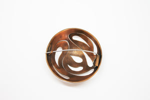 Happiness brooch copper