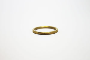 Rustic minimal brass ring