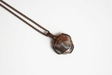Load image into Gallery viewer, Botswana agate copper necklace
