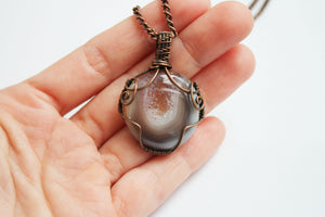 Botswana agate copper necklace