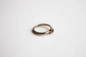 Minimál ezüst gyűrű karneollal