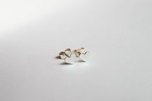 Load image into Gallery viewer, Heart silver stud earrings structured TO ORDER
