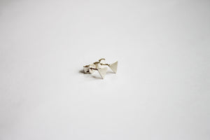 GEOM Triangle silver stud earrings