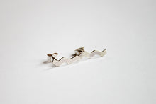 Load image into Gallery viewer, Wave silver stud earrings
