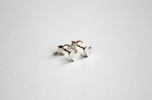 Load image into Gallery viewer, Heart silver stud earrings bright-structured TO ORDER!
