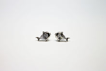 Load image into Gallery viewer, Fish silver earrings with zirconia
