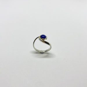 Ölelés ezüst gyűrű lápisz lazulival